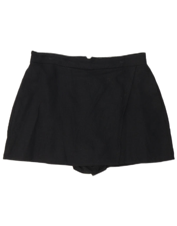 Hollister ženska kratka mini suknja velika W34 crna lanena