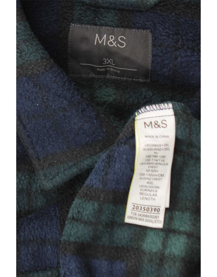 Marks & Spencer muška majica od flisa 3XL zeleni karirani poliester