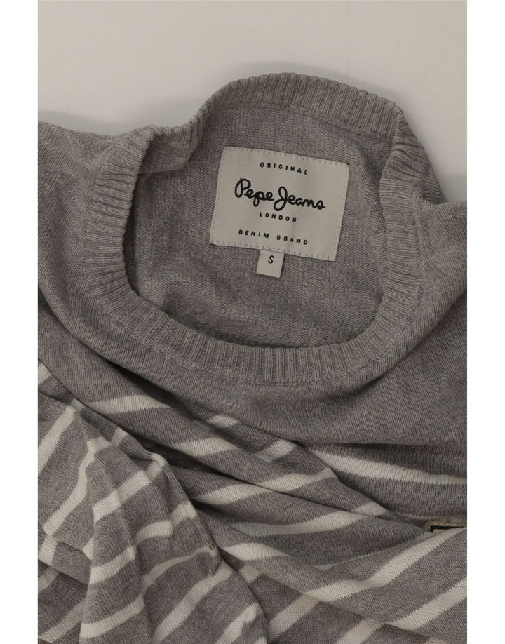 PEPE Jeans, muški pulover s okruglim izrezom, male sive pruge