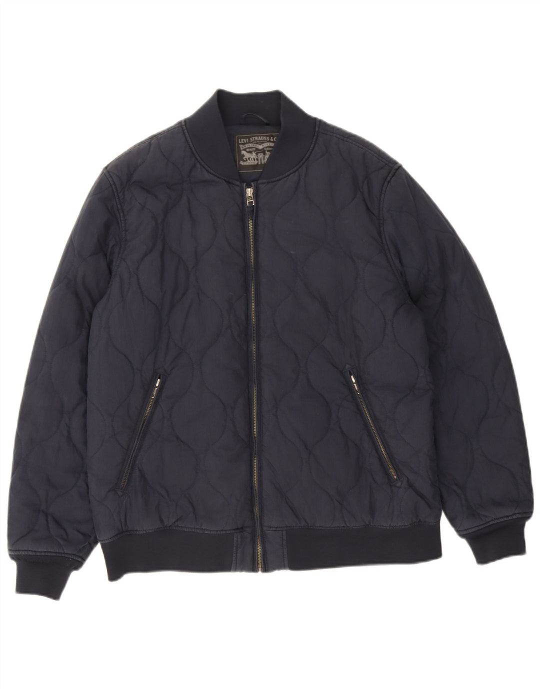 Levi's muška bomber podstavljena jakna UK 42 XL tamnoplavi pamuk