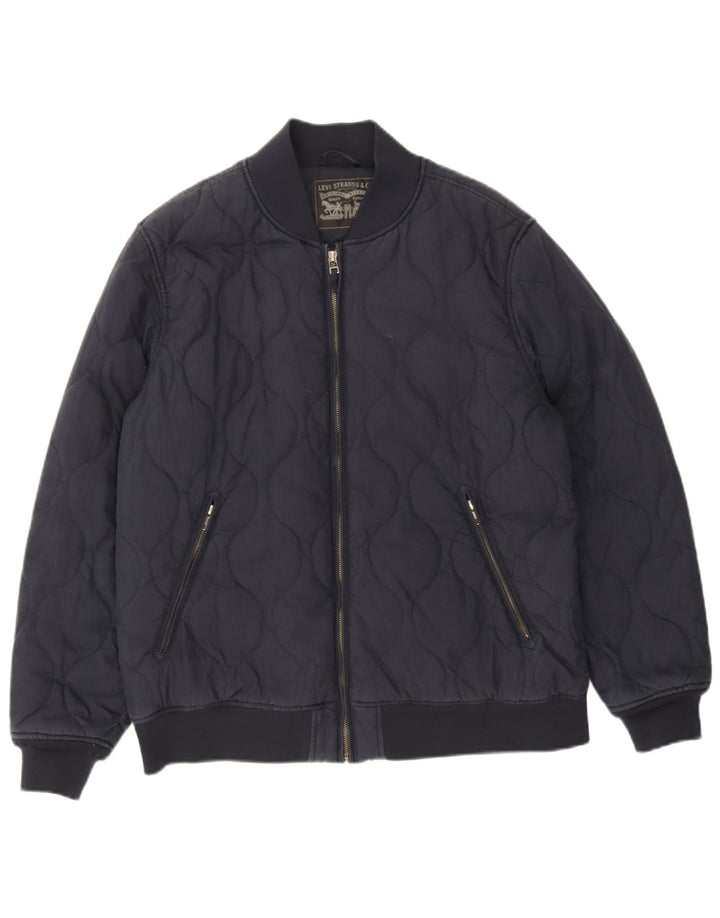 Levi's muška bomber podstavljena jakna UK 42 XL tamnoplavi pamuk
