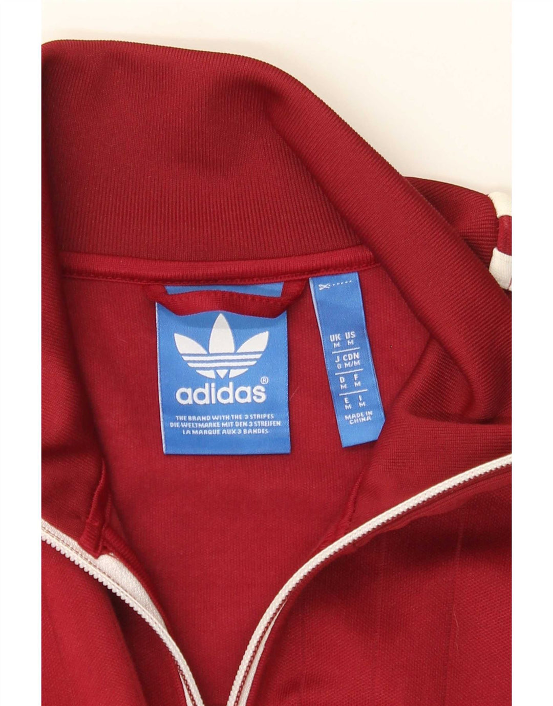 Adidas muška gornja jakna trenirke srednje tamnocrvene boje
