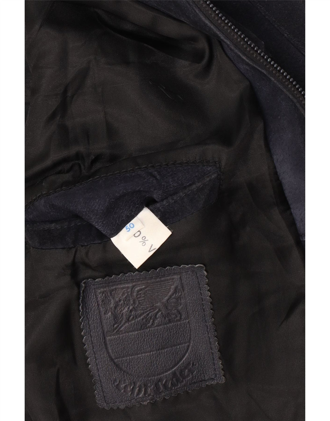 VINTAGE muška bomber jakna od brušene kože IT 50 velika mornarsko plava koža