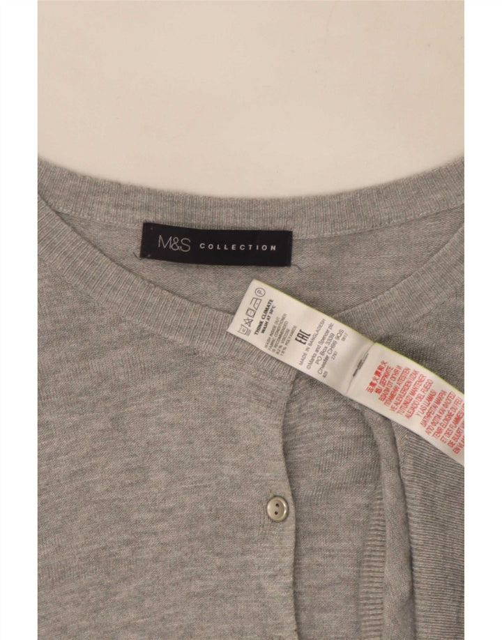 Marks & Spencer ženski kardigan pulover UK 16 Velika siva viskoza