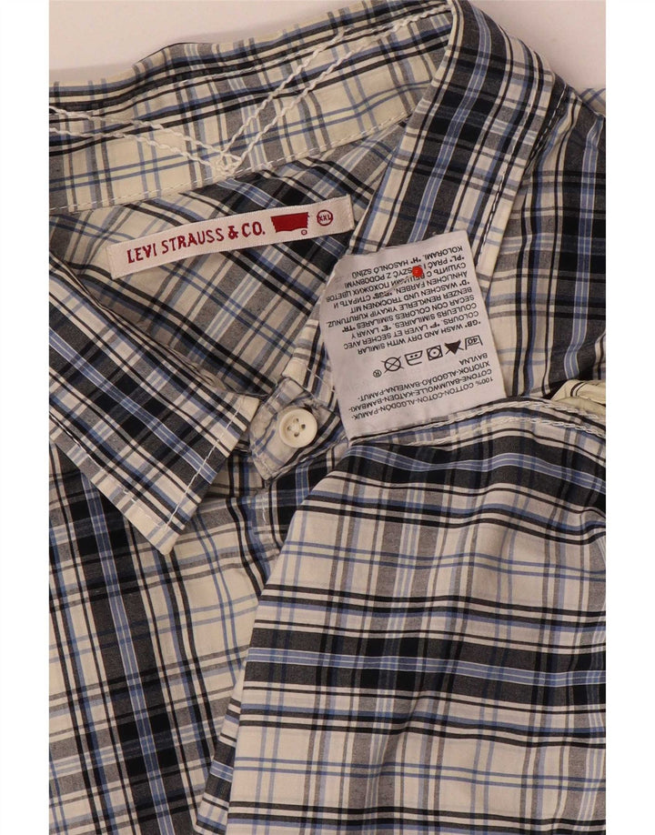 Levi's muška košulja kratkih rukava 2XL plavi pamuk na karu