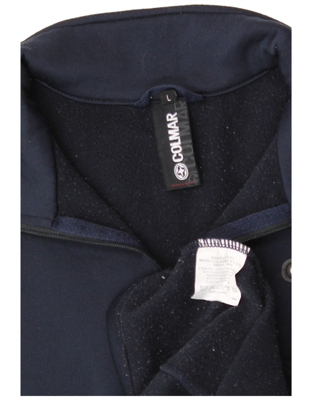 COLMAR Womens Tracksuit Top Jacket UK 16 Large Navy Blue Polyester Vintage Colmar and Second-Hand Colmar from Messina Hembry 