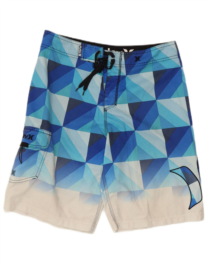 Hurley muške kratke hlače za plivanje srednje plave geometrijske boje