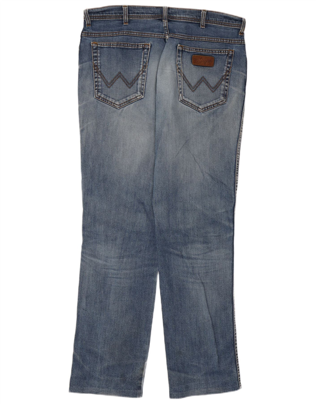 Wrangler muške ravne traperice W38 L31 plavi pamuk