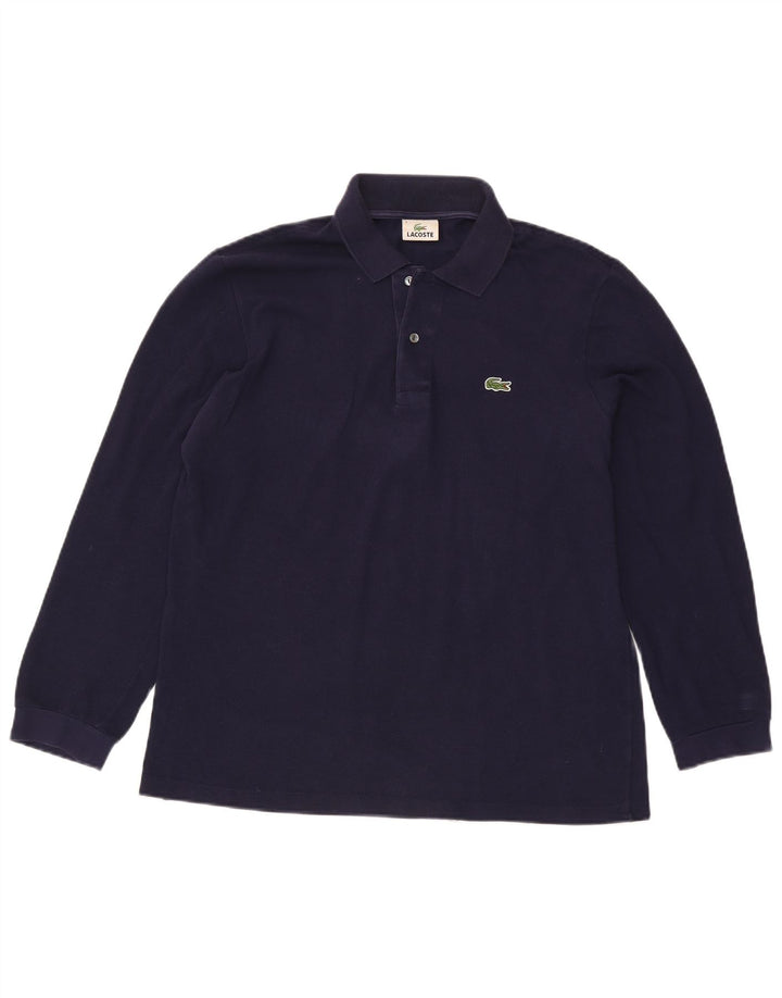 Lacoste muška polo majica dugih rukava, veličina 4, srednje tamnoplavi pamuk