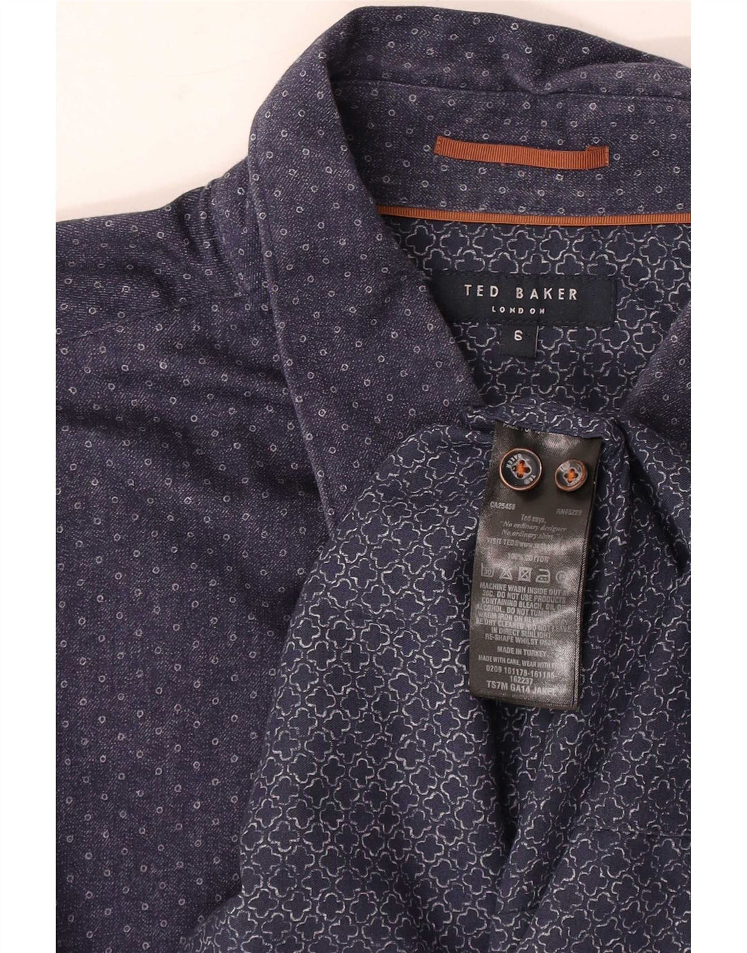 Ted Baker muška košulja veličina 6 2XL tamnoplavi pamuk na točke