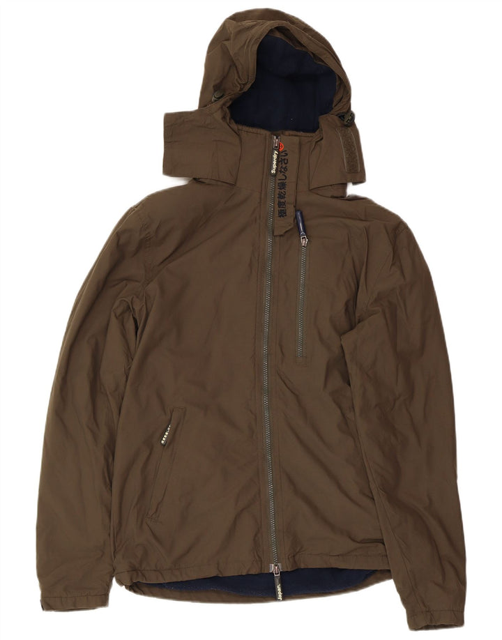 Superdry muška grafička vjetrovka jakna UK 36 mali zeleni poliester