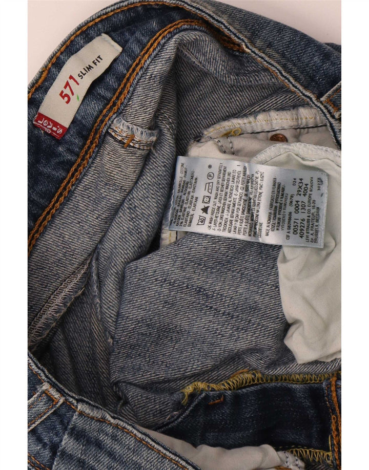 Levi's ženske 571 uske traperice W29 L30 plavi pamuk