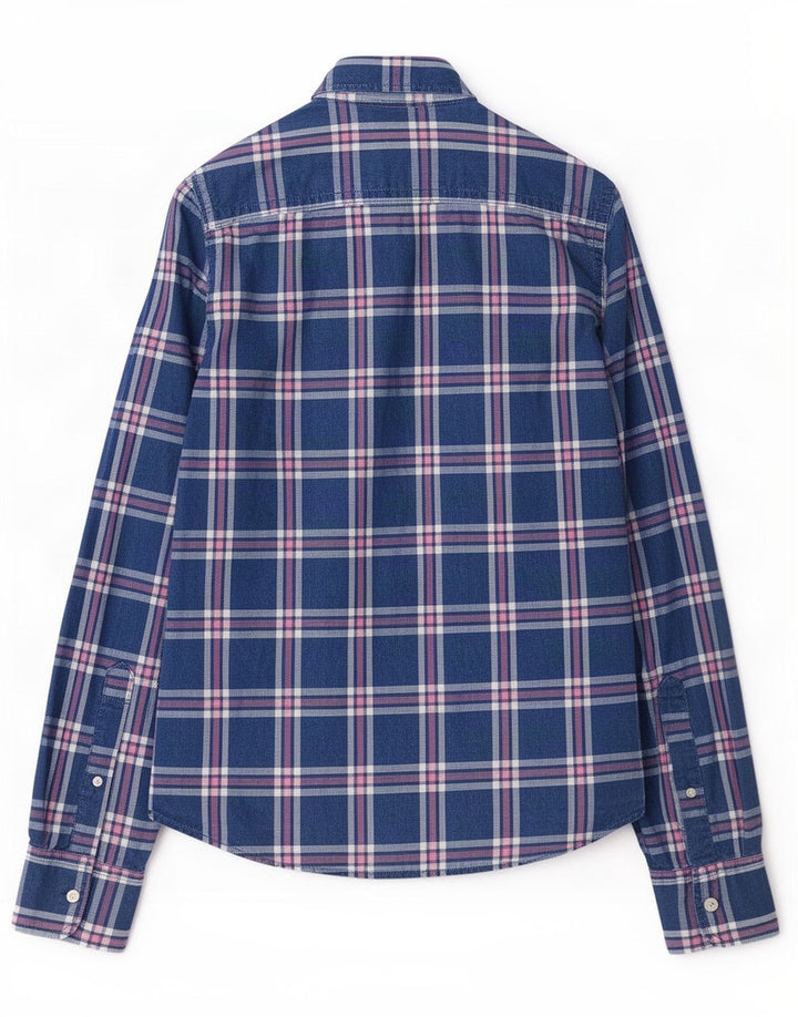 Abercrombie & Fitch muška flanelska košulja srednje plave pamučne kare