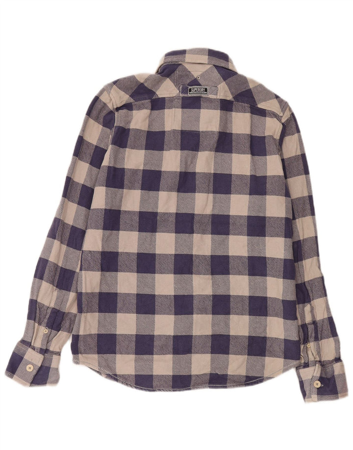 Superdry muška flanelska košulja velika tamnoplava pamuk od ginghama