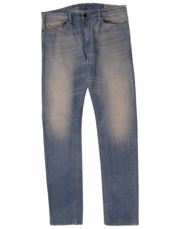 Diesel Mens Shioner Slim Skinny Jeans W34 L32 Blue Cotton