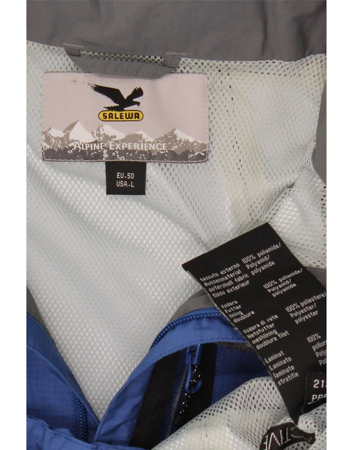 SALEWA Muška kišna jakna s kapuljačom EU 50 Large Blue Colourblock poliamid