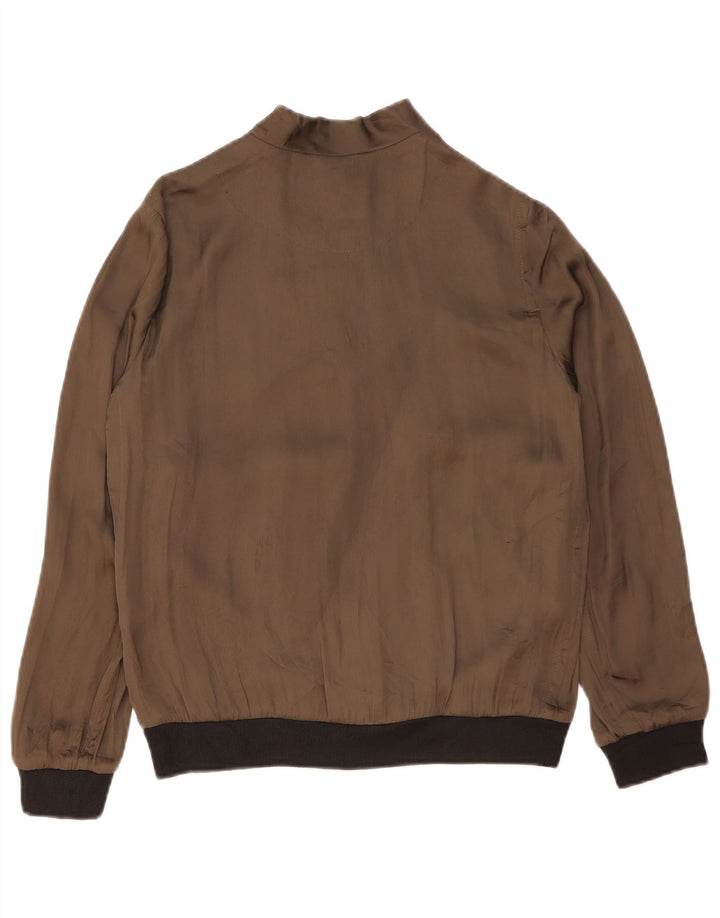 Zara ženska prevelika bomber jakna UK 10 Small kaki poliester u boji