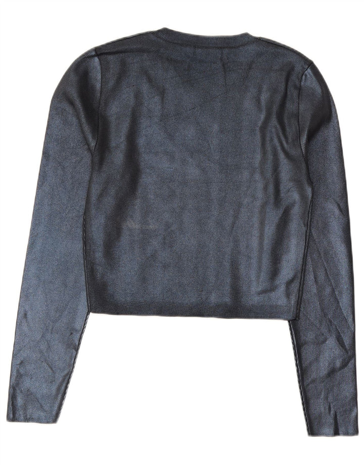 Zara ženski kratki top UK 18 XL tamnoplavi poliester