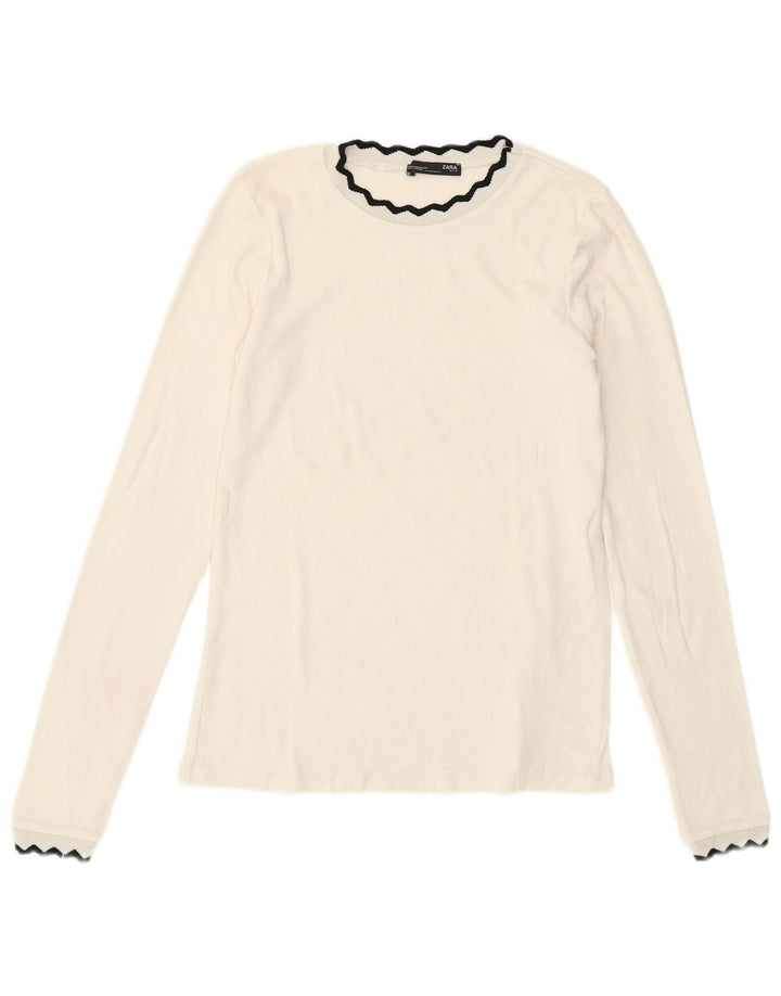 Zara ženski kratki rukav dugih rukava UK 12 srednje bijele boje