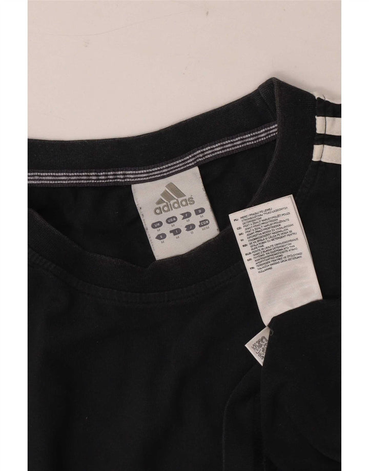 Adidas muška majica dugih rukava srednje crne pamučne boje