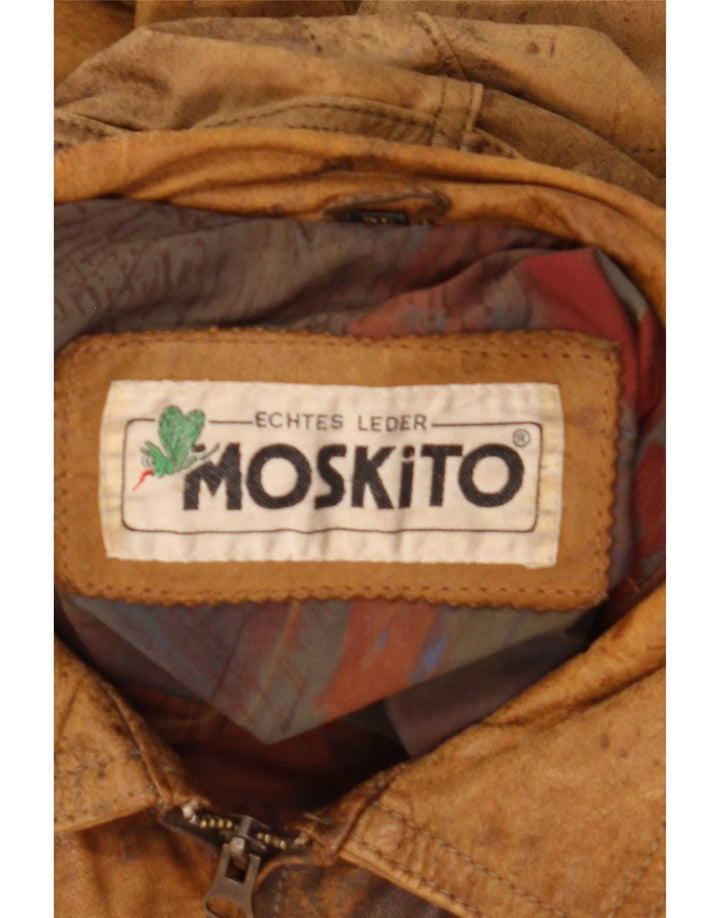 Vintage muška kožna jakna UK 40 Large Beige