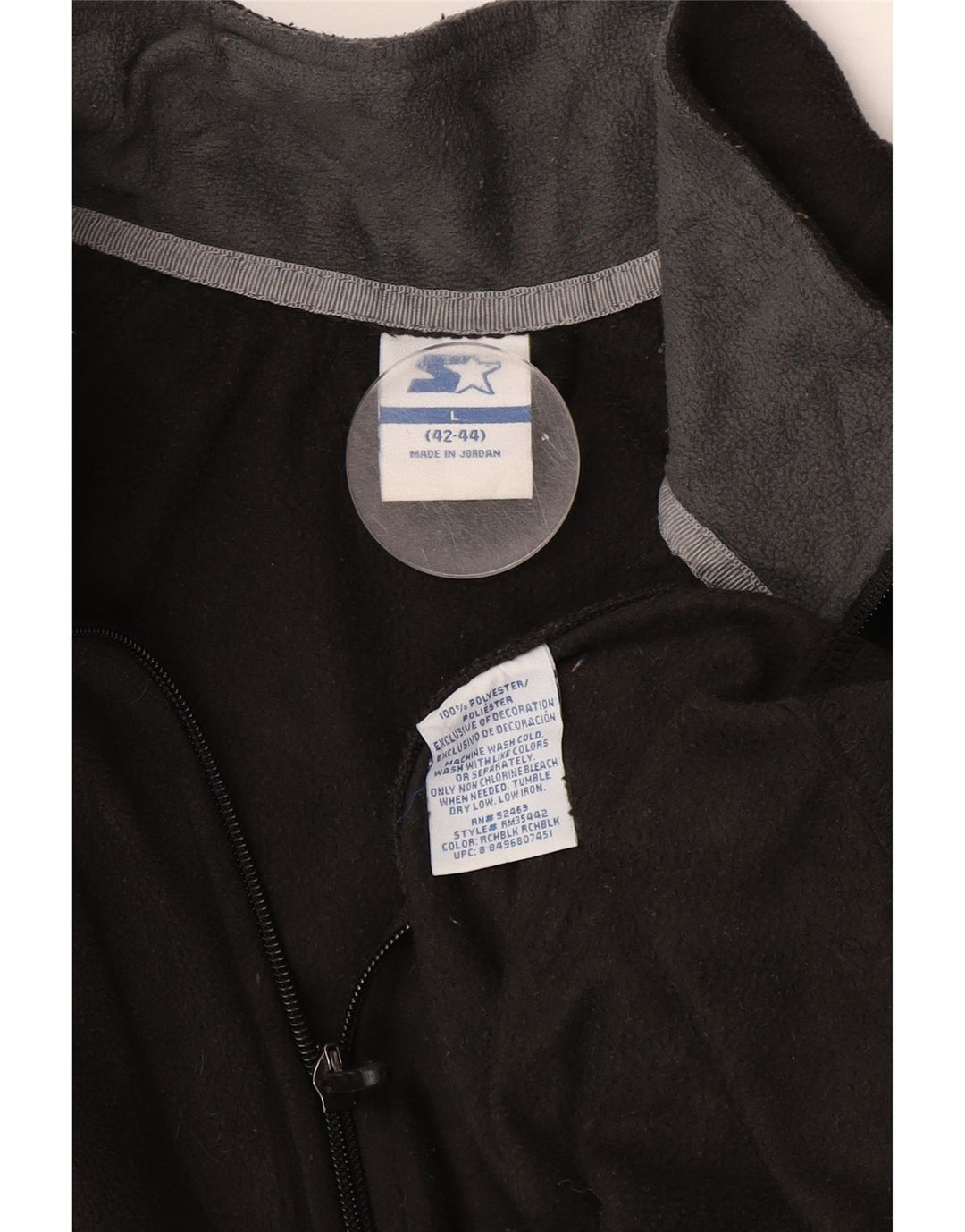 Početna muška flis jakna UK 40 veliki crni poliester