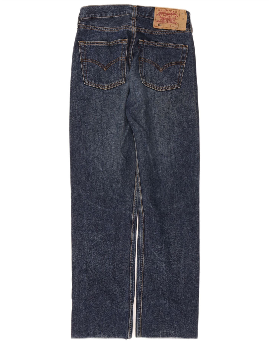 LEVI'S ženske 501 ravne traperice W27 L28 tamnoplave