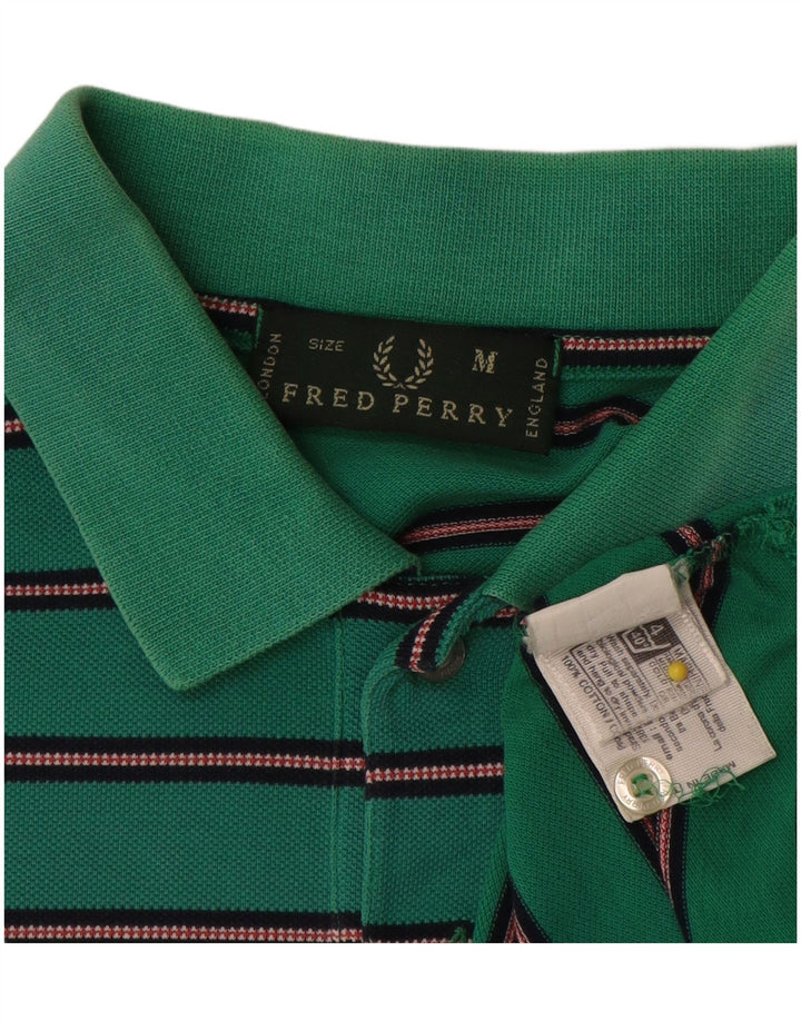 Fred Perry muška polo majica srednje zelene pruge, pamuk
