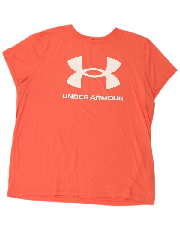 Under Armour ženska majica kratkih rukava s grafičkim motivima UK 20 2XL narančasti pamuk