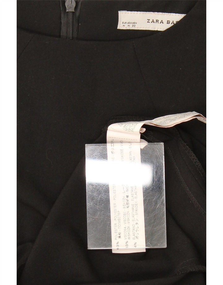 ZARA Womens Sleeveless Bodycon Dress UK 12 Medium Black Polyester