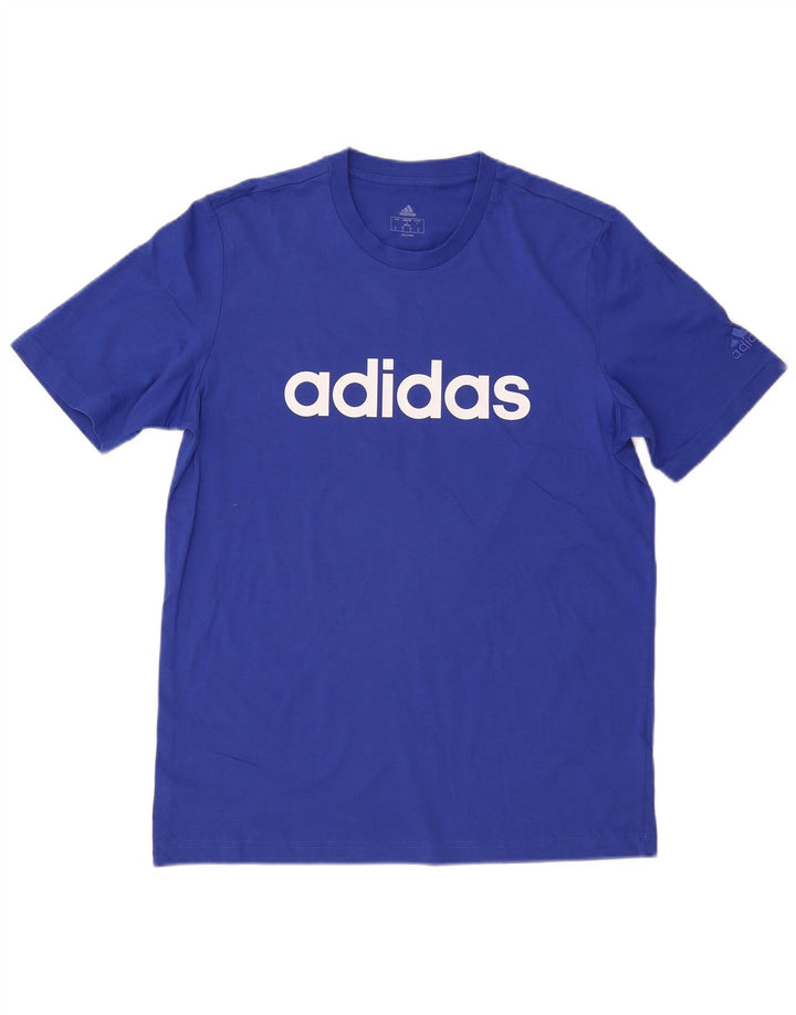 Adidas muška majica s grafičkim motivima srednje plavi pamuk