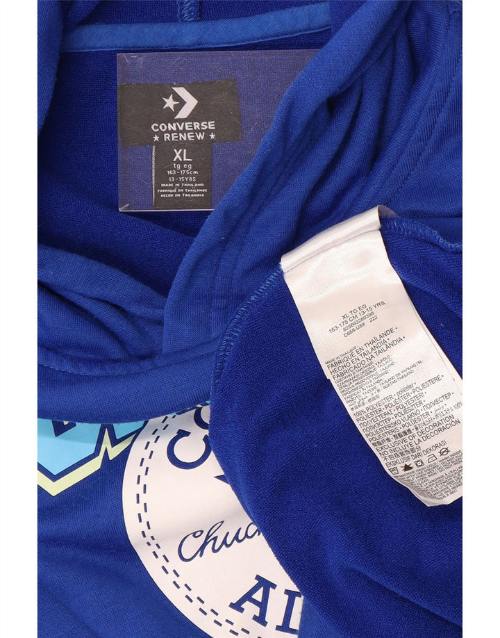 CONVERSE majica s kapuljačom s kapuljačom za dječake 13-14 godina XL plavi poliester