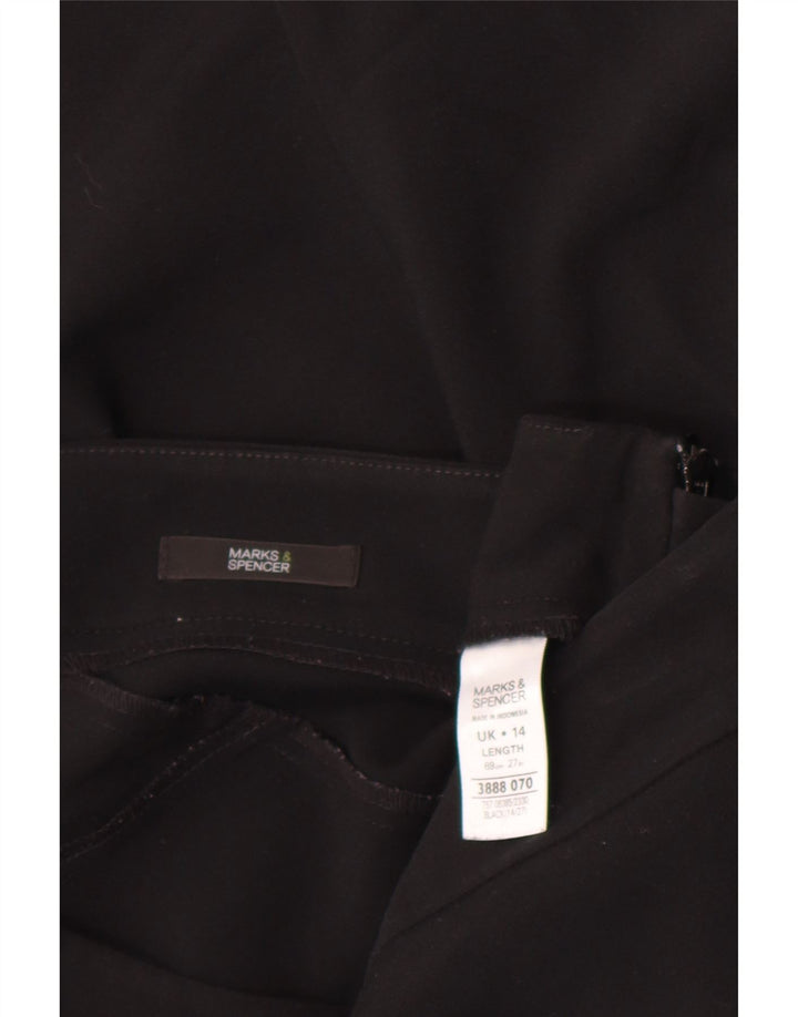 Marks & Spencer ženska suknja za trubu UK 14 velika W32 crni poliester