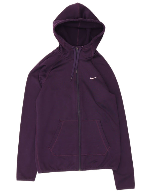 Nike Ženski Dri Fit Zip pulover s kapuljačom UK 6 XS Ljubičasti poliester