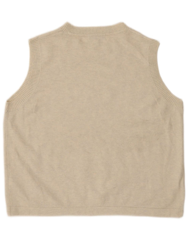 Marks & Spencer ženski prsluk bez rukava UK 16 Large Off White Flected