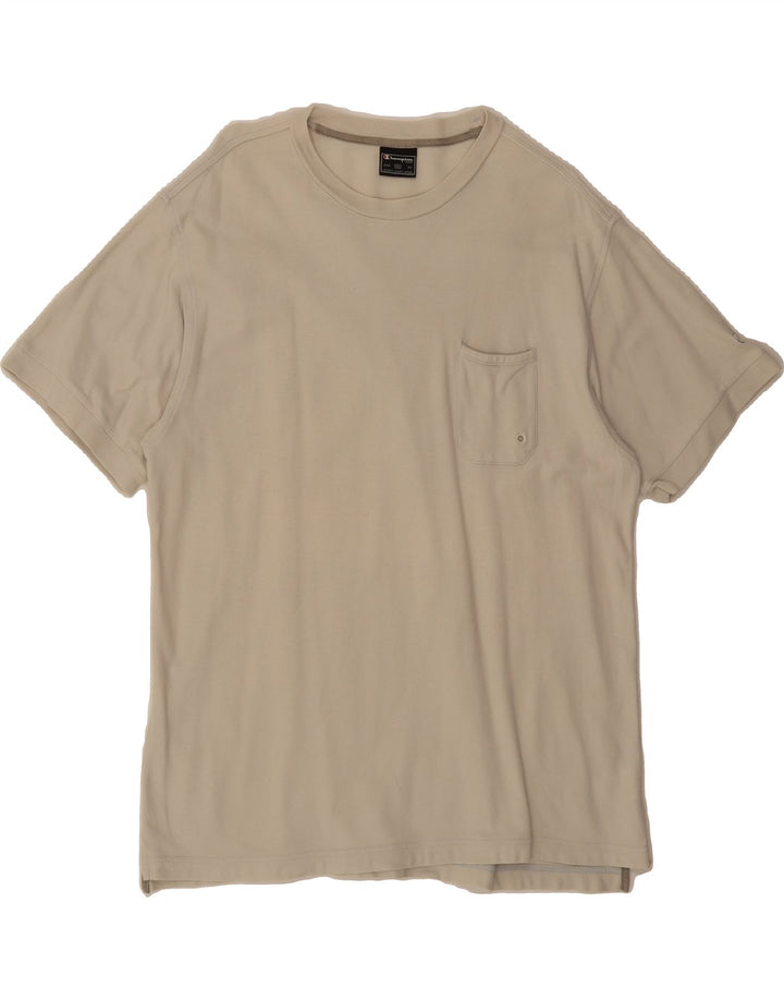CHAMPION Mens T-Shirt Top 2XL Off White Cotton Vintage Champion and Second-Hand Champion from Messina Hembry 