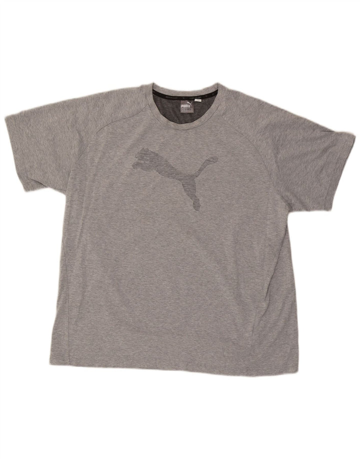 PUMA Top majica kratkih rukava s grafičkim motivima 2XL, sivi pamuk