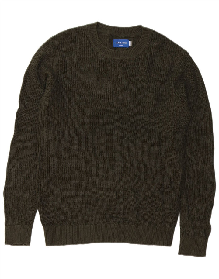 Jack & Jones muški džemper s okruglim izrezom Srednje zeleni akril
