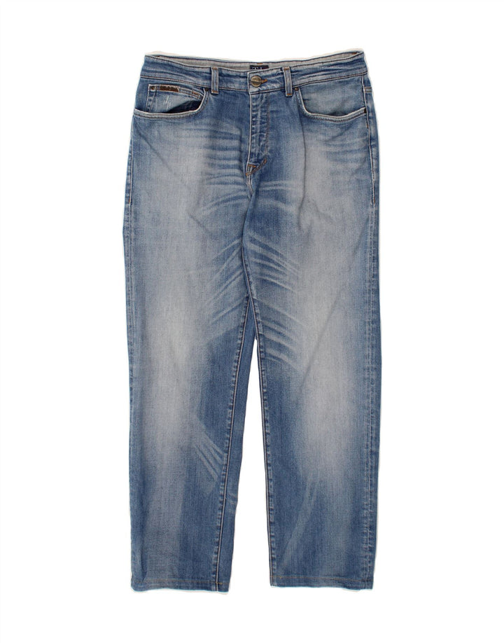 TRUSSARDI Mens Straight Jeans W35 L28 Blue Cotton Vintage Trussardi and Second-Hand Trussardi from Messina Hembry 