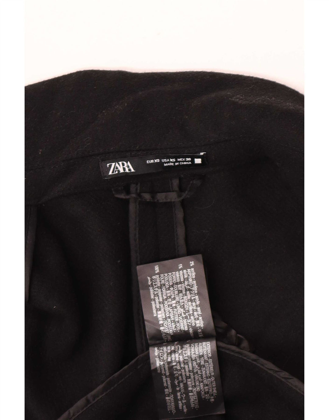 Zara muški kaput UK 34 XS crni poliester