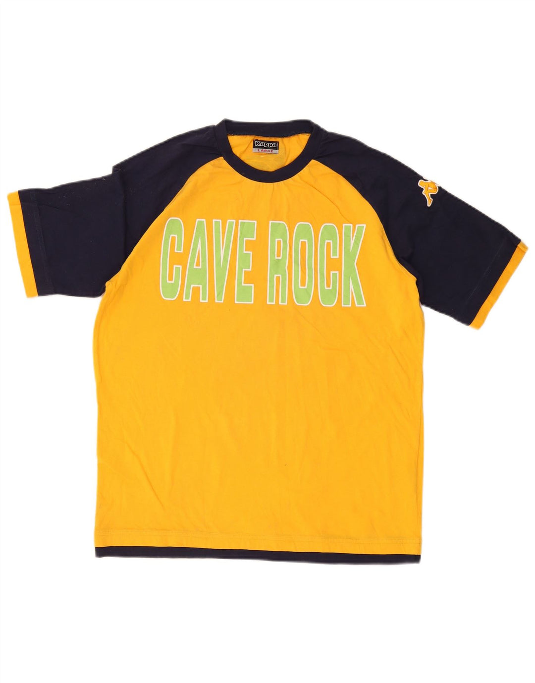 KAPPA Muška majica kratkih rukava s grafičkim motivima, veliki pamuk u žutoj boji