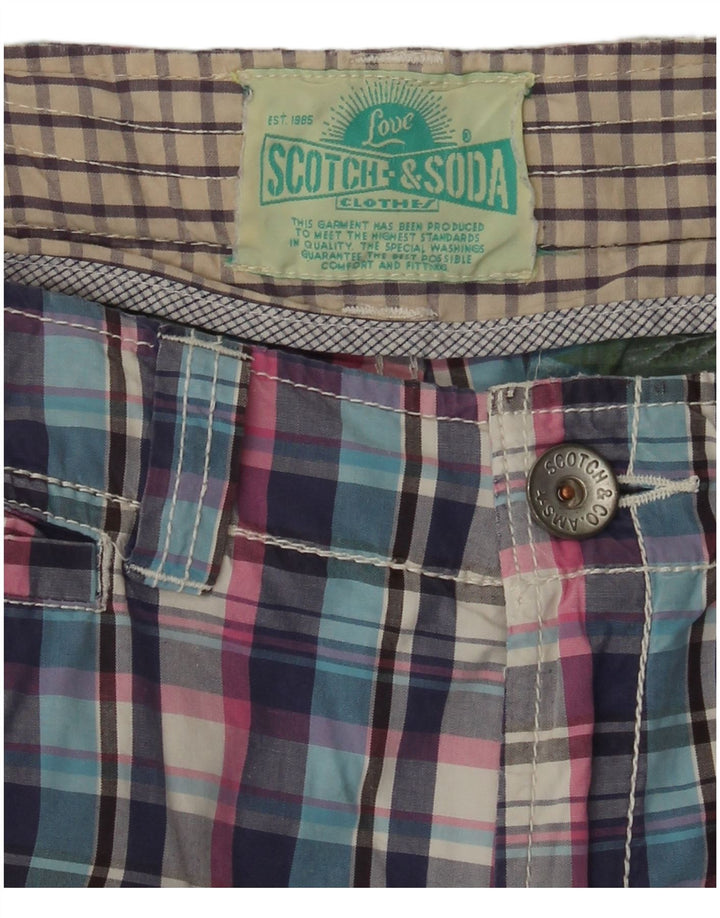 Scotch & Soda Boys Cargo kratke hlače 15-16 godina W30 Šareni karirani pamuk