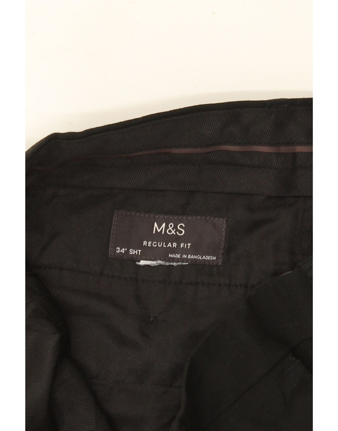 MARKS & SPENCER Muške chino hlače standardnog kroja W34 L28 crne