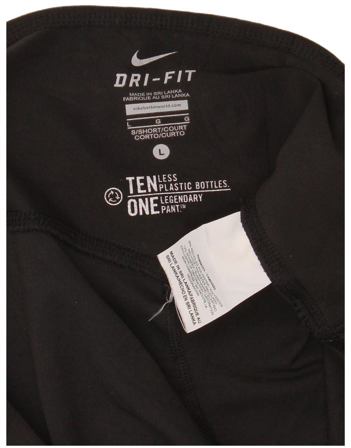 NIKE Ženske Dri Fit Trenirke Hlače UK 16 Veliki crni poliester