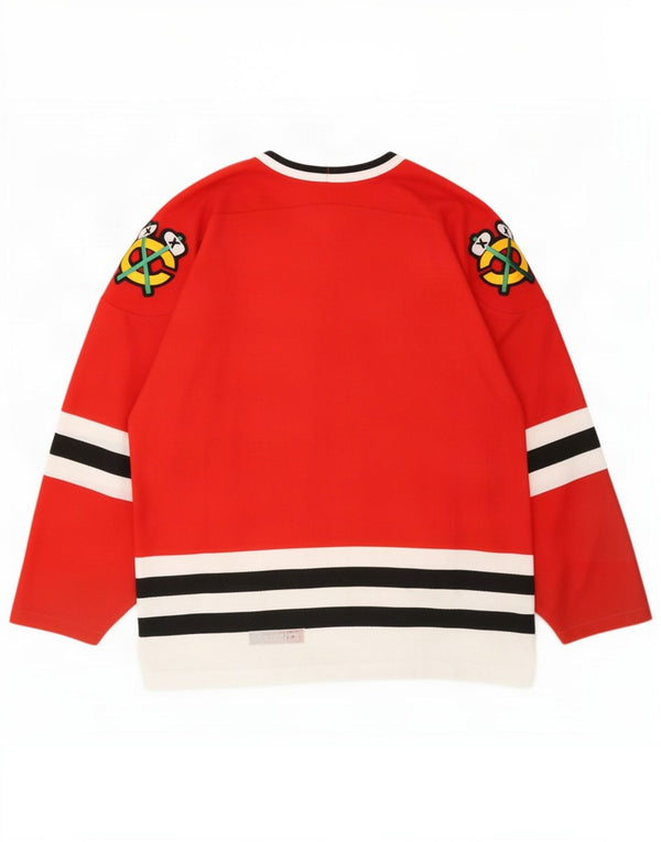 Vintage muški Chicago Blackhawks CCM 1990-96 hokejaški veliki veliki crveni sportski
