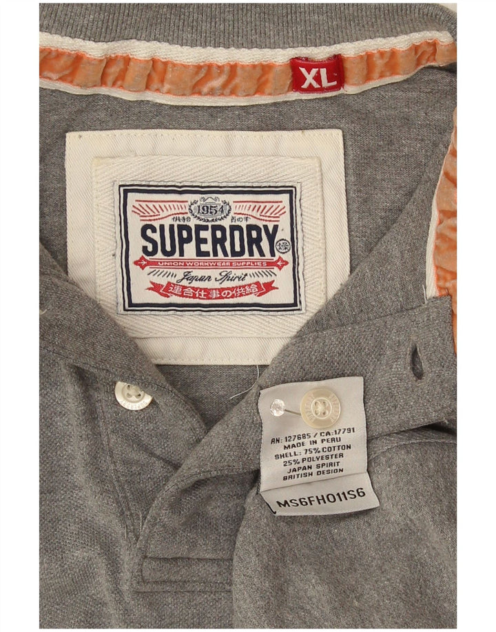 Superdry muška polo majica XL sivi pamuk