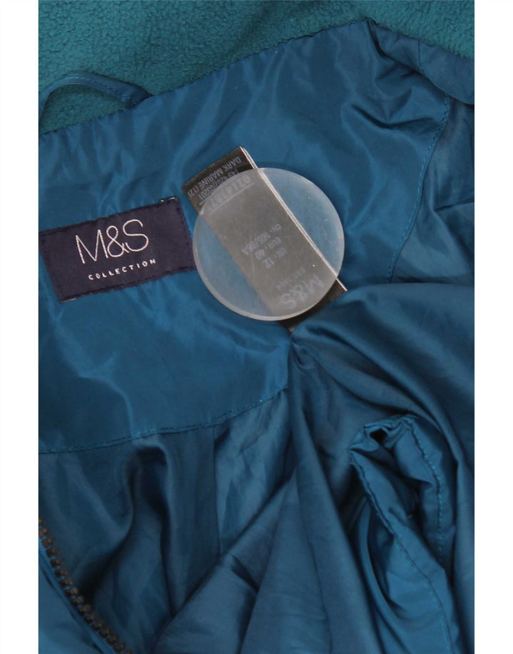 Marks & Spencer ženska prošivena podstavljena jakna UK 12 srednje plavi poliester