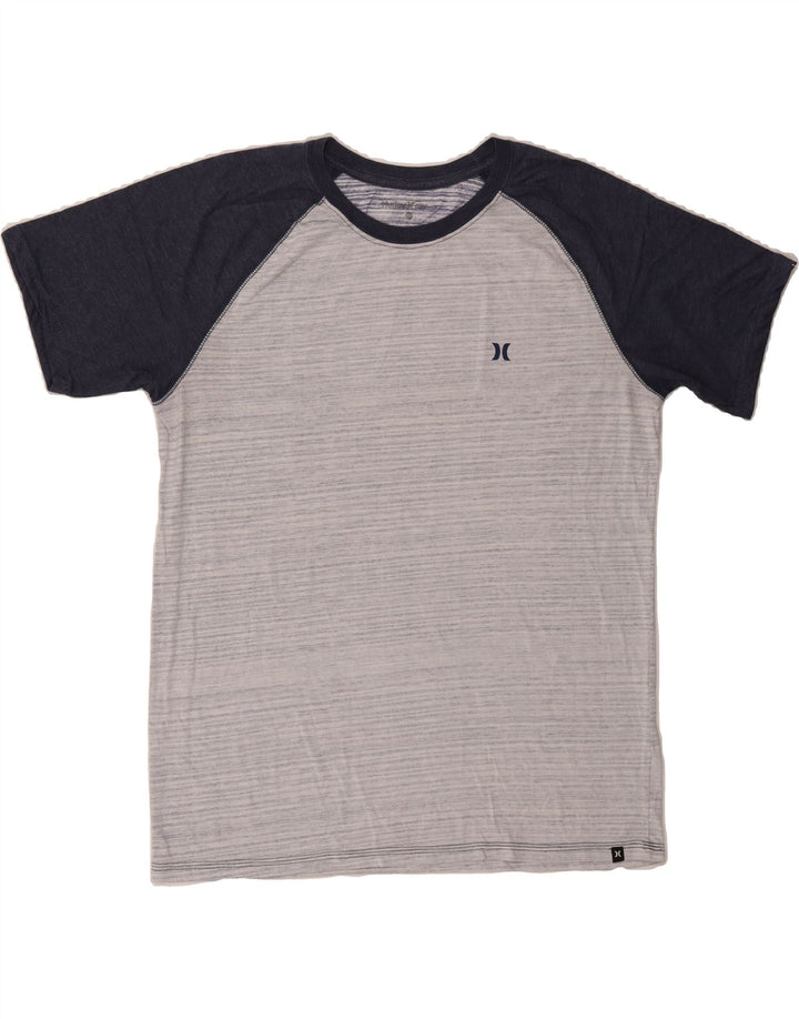 HURLEY Mens T-Shirt Top XL Blue Colourblock Vintage Hurley and Second-Hand Hurley from Messina Hembry 