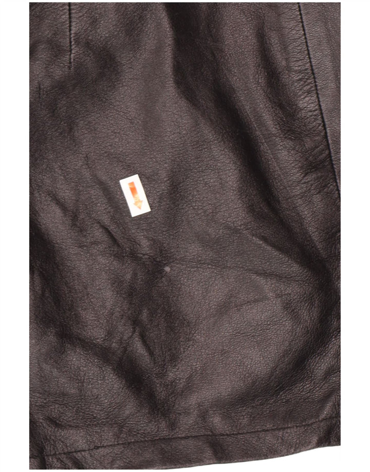 EMBASSY ženska kožna suknja visokog struka IT 46 velika W26 crna koža