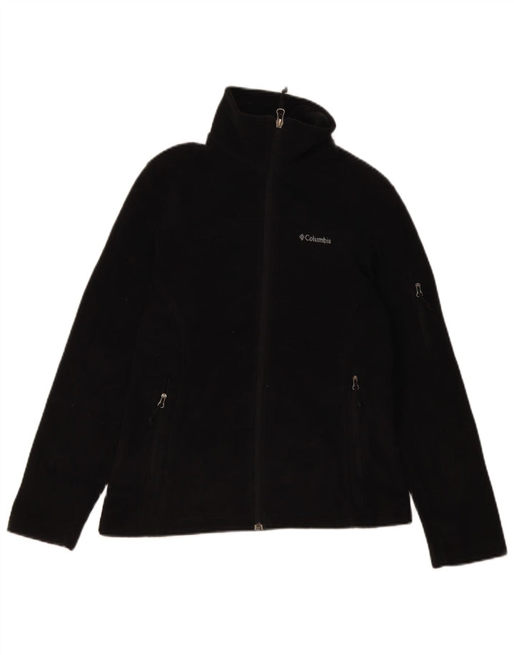 COLUMBIA Womens Fleece Jacket UK 6 XS Black Polyester